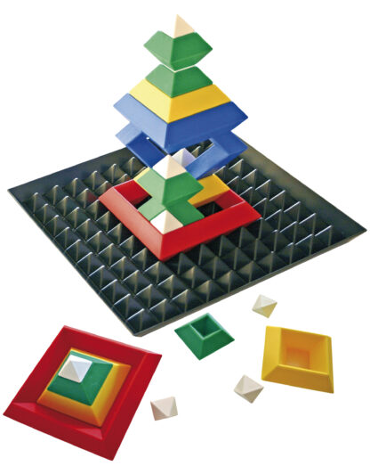 Triangle Puzzle with base, set of 25